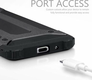 Samsung S20 Plus - Armor Back Cover - Zwart