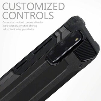 Samsung S20 Plus - Armor Back Cover - Zwart