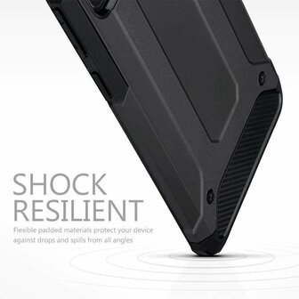 Samsung S20 Plus - Armor Back Cover - Zwart