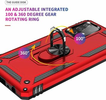 Samsung A72 Rood - Armor met Kickstand Ring