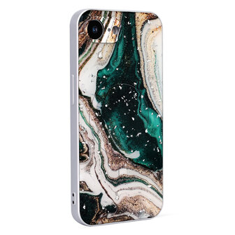 iPhone 16e - Groen - Marmer MagSafe Back Cover