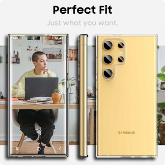 Samsung S24 Ultra - Siliconen Back Cover - Transparant