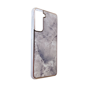 Samsung S23 FE - Marmer Back Cover - Steen