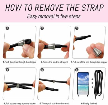 Samsung S23 Plus Zwart - TPU Back Cover met Koord