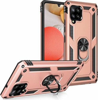 Samsung A42 5G Ros&eacute;goud - Armor met Kickstand Ring
