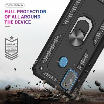 Samsung M21 - Armor met Kickstand Ring - Rood