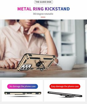 Samsung A33 Goud - Armor met Kickstand Ring