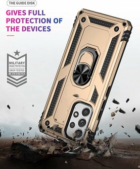 Samsung A33 Goud - Armor met Kickstand Ring