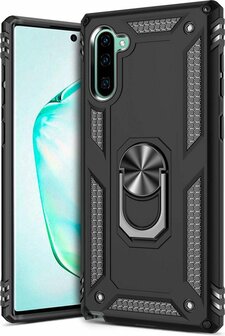 Samsung Note 10 - Armor met Kickstand Ring - Zwart