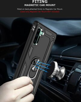 Samsung Note 10 - Armor met Kickstand Ring - Zwart