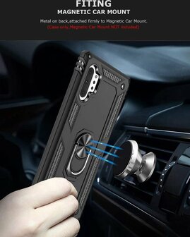 Samsung Note 10 - Armor met Kickstand Ring - Zwart