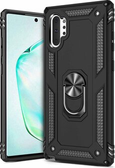 Samsung Note 10 - Armor met Kickstand Ring - Zwart