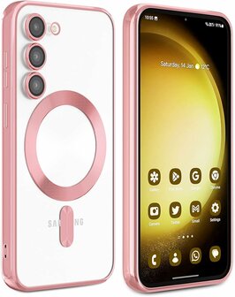 Samsung S24 Roze - TPU Back Cover - Geschikt voor Magsafe
