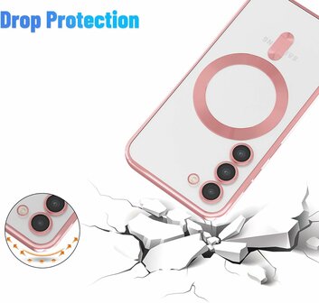 Samsung S24 Roze - TPU Back Cover - Geschikt voor Magsafe
