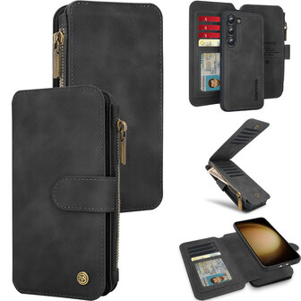 Samsung S23 Charcoal Gray - 2 in 1 Book Case met Rits