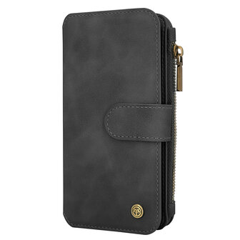 Samsung S23 Charcoal Gray - 2 in 1 Book Case met Rits