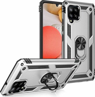Samsung A42 5G Grijs - Armor met Kickstand Ring