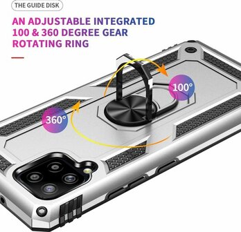 Samsung A42 5G Grijs - Armor met Kickstand Ring