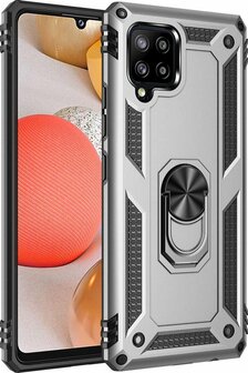 Samsung A42 5G Grijs - Armor met Kickstand Ring