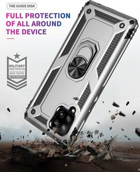 Samsung A42 5G Grijs - Armor met Kickstand Ring