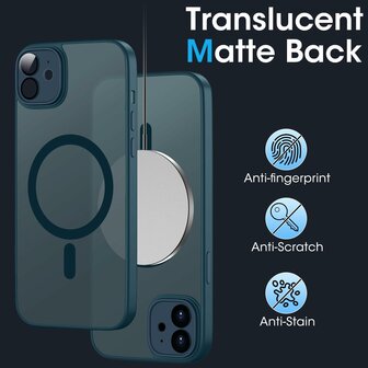 iPhone 11 - Blauw - Matte Armor - Geschikt voor MagSafe