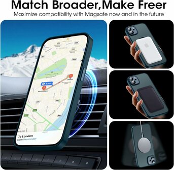 iPhone 11 - Blauw - Matte Armor - Geschikt voor MagSafe