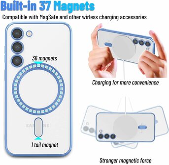 Samsung S24 Blauw - TPU Back Cover - Geschikt voor Magsafe