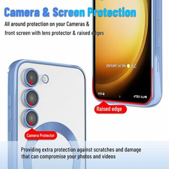 Samsung S24 Blauw - TPU Back Cover - Geschikt voor Magsafe
