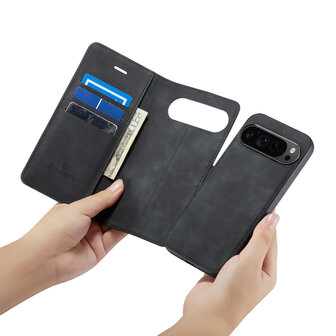 Pixel 9 Pro XL - Charcoal Gray - 2 in 1 Book Case