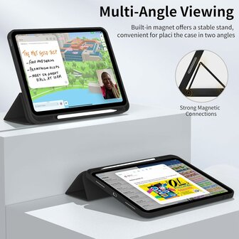 iPad 2025 &amp;amp; 2022 (11/10 Gen) - Zwart - Smart Cover met Pen Slot