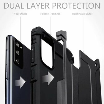 Samsung S20 FE Zwart - Armor Back Cover