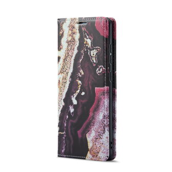 Samsung S21 FE Magenta Eudialyte - Marmer Book Case