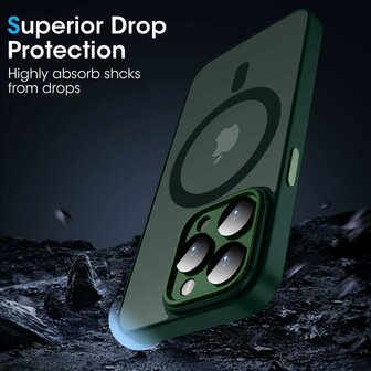 iPhone 14 Pro - Groen - Matte Armor - Geschikt voor MagSafe
