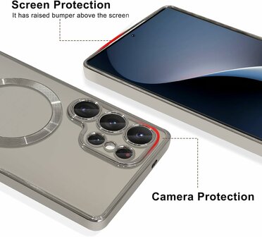 Samsung S25 Ultra - MagSafe TPU Back Cover - Zilver