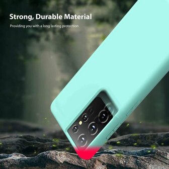 Samsung S21 Ultra - Siliconen Back Cover - Turquoise