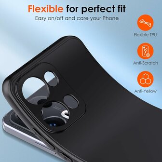 Reno 13 Pro - Siliconen Back Cover - Zwart