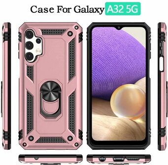Samsung A32 5G Ros&eacute;goud - Armor met Kickstand Ring