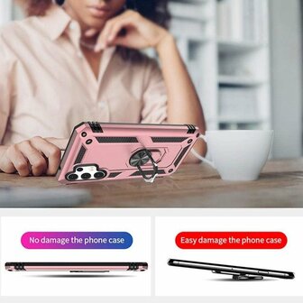 Samsung A32 5G Ros&eacute;goud - Armor met Kickstand Ring