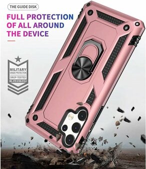 Samsung A32 5G Ros&eacute;goud - Armor met Kickstand Ring