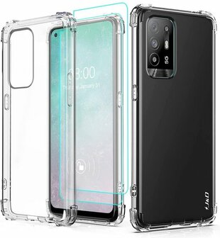 Oppo A94 5G - Anti Shock &amp;amp; 2x Glas - Transparant