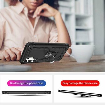 Samsung A32 5G Grijs - Armor met Kickstand Ring
