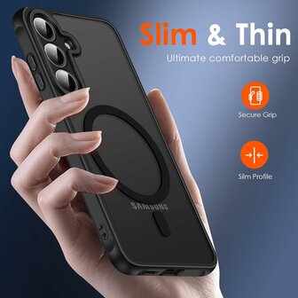 Samsung S23 - Matte MagSafe Armor - Zwart