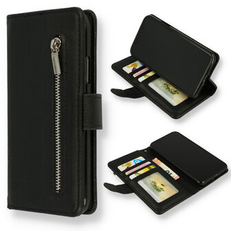 Samsung S25 - Zwart - HQ Book Case met Rits