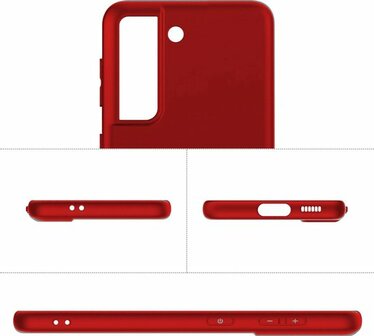 Samsung S21 - Siliconen Back Cover - Rood
