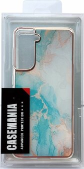 Samsung S23 - Marmer Back Cover - Aqua