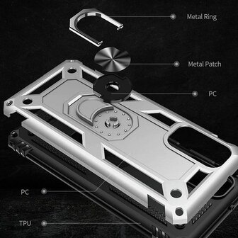 Samsung S20 FE Grijs - Armor met Kickstand Ring