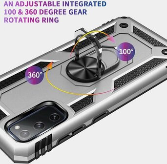 Samsung S20 FE Grijs - Armor met Kickstand Ring
