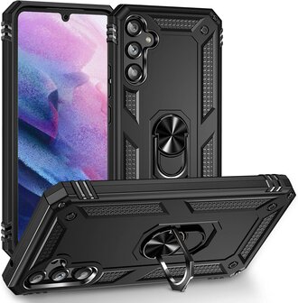 Samsung A54 Zwart - Armor met Kickstand Ring