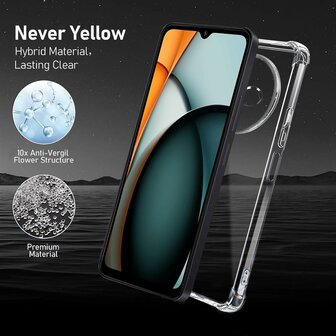 Redmi A3 - Anti Shock &amp;amp; 2x Glas - Transparant