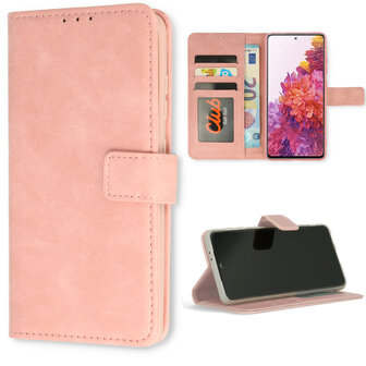 Samsung S21 FE - Book Case - Baby Roze